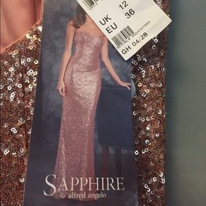 Brand New Rose Gold Alfred Angelo Sequin Dress